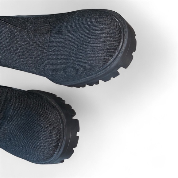 Zara Charcoal Knit High Boots - Picture 3 of 4